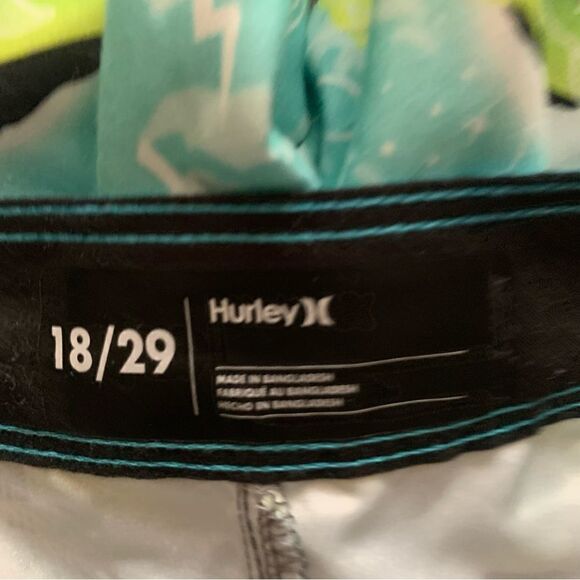 Hurley Blue & Yellow Surf Board Shorts Size 18/29 - Picture 10 of 11